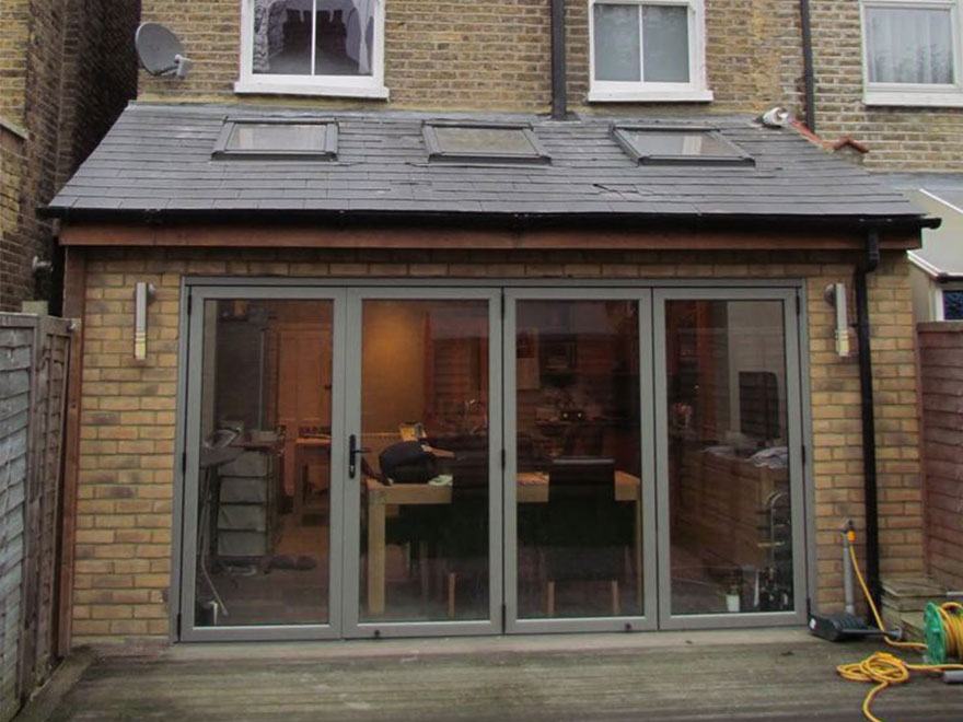 Rear dormer loft conversion above a new ground-floor extension