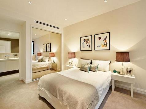 Remodelled bedroom with fitted wardrobes