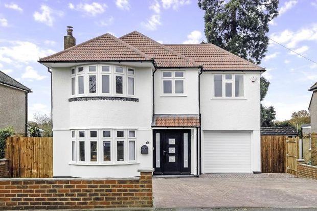 Woodcote Green new-build house front elevation
